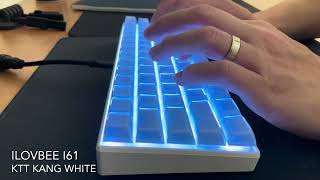 KTT Kang White | ilovbee i61 | Crystal Jelly Keycaps | Typing ASMR