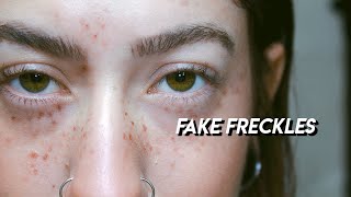 natural fake freckles (using one product)