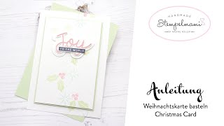 Weihnachtskarte basteln | Christmas Card | Produktpaket Peace and Joy | Stampin' Up!