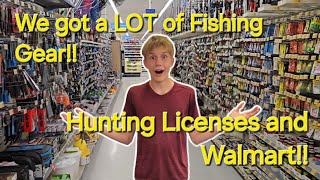 Walmart Trip! LOTS of Fishing Gear, plus Hunting Licenses!