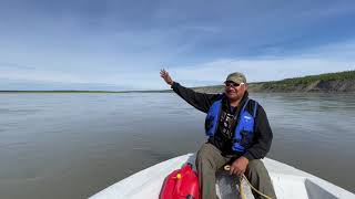 Boating the Mackenzie River with North Star Adventures - Back on the river leaving the Keele River