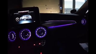 w205 dashboard trim with ambient light installation, Mercedes Benz c class