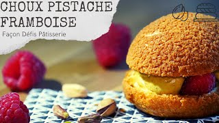 Recette de Choux Pistache Framboise