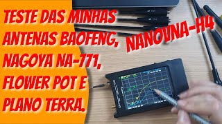 Teste das minhas antenas Baofeng e Nagoya NA-771 (falsa) com o NanoVNA-H4