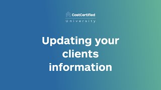 Updating your clients information