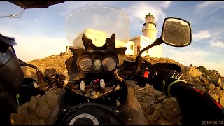 Climbing up to the lighthouse with a V-Strom!Prasonisi-Rodos Greece