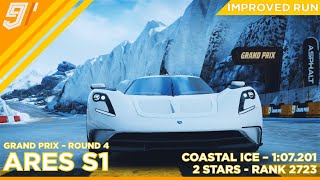 ASPHALT 9 | Ares S1 Grand Prix Round 4 - TAKE 2 (2 STARS ; Rank 2723 - 1:07.201)