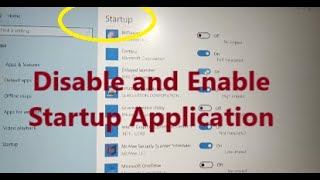 how to Disable and Enable Startup Application in Windows 11, 10