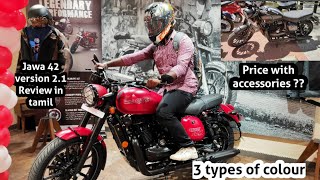 New jawa 42 version 2.1 review in tamil | no more rust issues| price with accessories