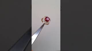 Diamond Ballerina Ring w/ 3.5 Ct. Rubelite