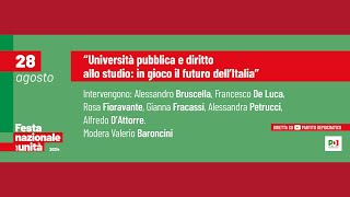 “Università pubblica e diritto allo studio: in gioco il futuro dell’Italia”