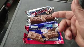 3 Musketeers vs great value candy bar.