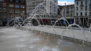 Fountains on market square, Nottingham on 24th of May 2019