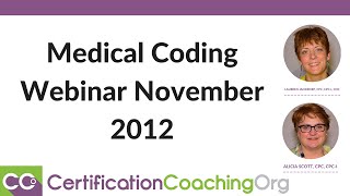 Medical Coding Webinar November 2012