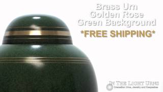 Green Brass Ash Urn - (800) 757-3488 - In The Light Urns