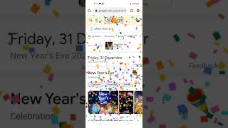 New year eve | Google Chrome is celebrating 👉 Happy New year 2022🎉🎊🥳😊 #short. #ytshort