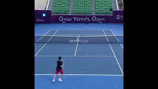 Dominic Thiem ball hitting in Qatar Total Open 2021 #DominicThiem #Tennis #Shorts