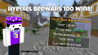 Achieving 100 Bedwars Wins in Hypixel