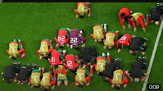 من قطر الحمد لله على كل حال سجدة شكر لاعبي المنتخب الوطني🇲🇦 بعد الخسارة من فرنسا#fifaworldcup