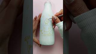 💐Mother's Day 🎁Gift Idea, Painted Bottle with lights DIY #art #painting #diy #craft #drawing #gift