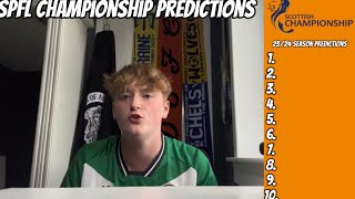 Cinch Championship 23/24 league table Predictions