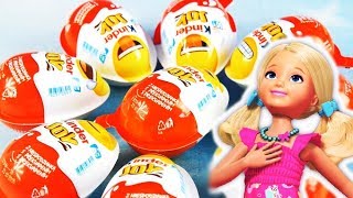 Barbie Chelsea & Kinder Joy Emoji • Spotkanie z przyjaciółką • Otwieranie jajka !!!