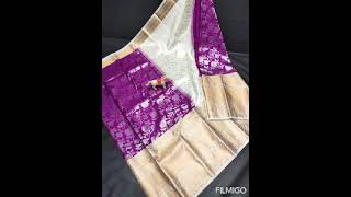 kanjivaram kanchi pattu silver border sarees @ geethas trendy collections