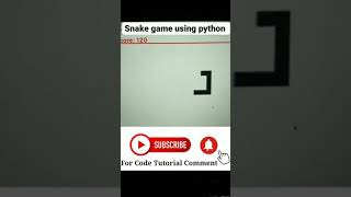 Make Snake Game Using Python| Python Project 💥| Comment If You Want Tutorial|#shorts#python