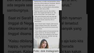 Sarah Azhari pulang kampung ke Indonesia #shorts #celebrity #sarahazhari #beritaterbaru