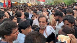 10 Muharram 2024 |Waan Ham safar jithna tha sara| |Noha khawan Habib Rafiq| At Qasim Gate FSD