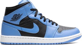 Unboxing Air Jordan 1 mid in university blue.