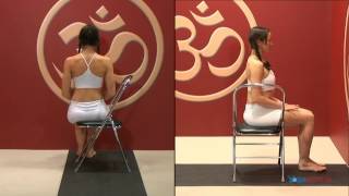 Torso Twist On A Chair - Bharadvajasana.