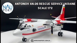 Aircraft model Antonov An-26 RESCUE SERVICE UKRAINE  "01" scale 1:72