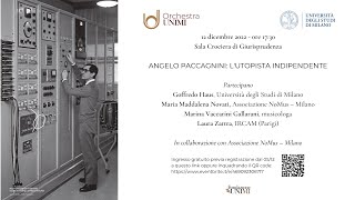 Angelo Paccagnini: l'utopista indipendente | Orchestra UNIMI & NoMus