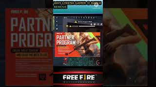 WHY LOKESH GAMER V BATCH REMOVE#shorts #freefire #youtubeshorts