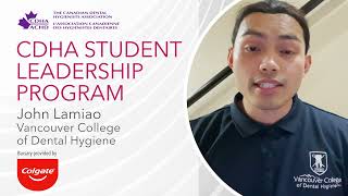 CDHA Student Leadership Program: Message from John Lamiao