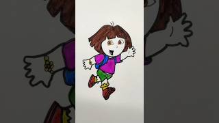 dora 👩 💙 cartoons sketching satisfying #trending #drawing #cute #viral #art #love #shorts