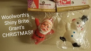 BLOW MOLD HOSPITAL (review) Woolworth's, W. T. Grant's, Shiny Brite, Poloron ornaments, in packaging