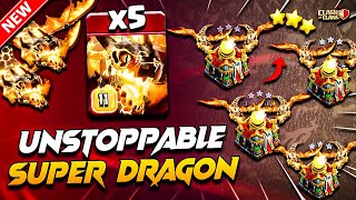 Th16 SUPER DRAGON Attack Strategy (Clash Of Clans) | Best TH16 Attack Strategy With Super Dragon COC