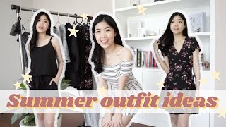 monochrome summer outfit ideas ✨ summer lookbook