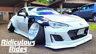 Custom Slammed Subaru Sits An Inch Off The Ground | RIDICULOUS RIDES