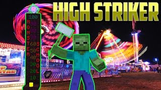 Monster School: High Striker at Circus - Minecraft Animation