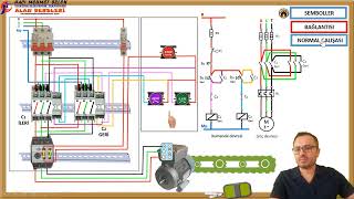 Pano Tasarım ve Montajı - Ders 9: Asenkron Motor Devir Yönü Değiştirme (Elektriksel Kilitlemeli)