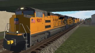 UP SD70ACe 9017 Leads UP 890 Leading Intermodal Nice K5LLA Tren Mas Poderoso de Roblox