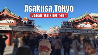 Tokyo Asakusa Walking Tour  -4K JAPAN- Most popular Traditional tourist places