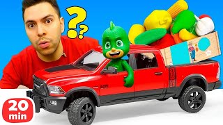 Aventuras de los PJ Masks en el taller de coches ¡Oh, se dañó!