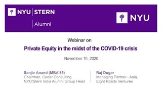 NYU Stern India Alumni Webinar | Private Equity in the midst of the COVID-19 crisis