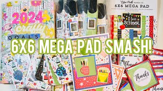 #CraftyGoals2024 6x6 Mega Paper Pad Smash - Nail File Holders + Tags + Savings Challenges