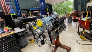 67 Firebird, Part 55, installing the intake, accessories, and headers