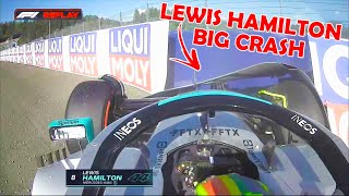 LEWIS HAMILTON MAJOR CRASH (ONBOARD CAM) - 2022 Austrian GP Qualifying